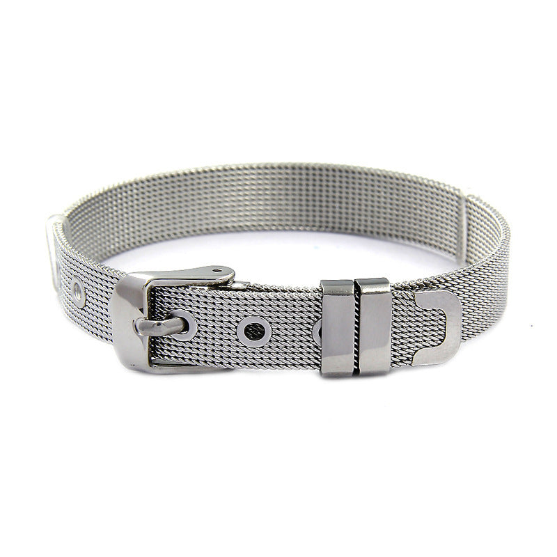 Unisex Stainless Steel Letter Bracelet With Diamond Crown Design And Electroplated Watch Chain Jewelry Jewelry