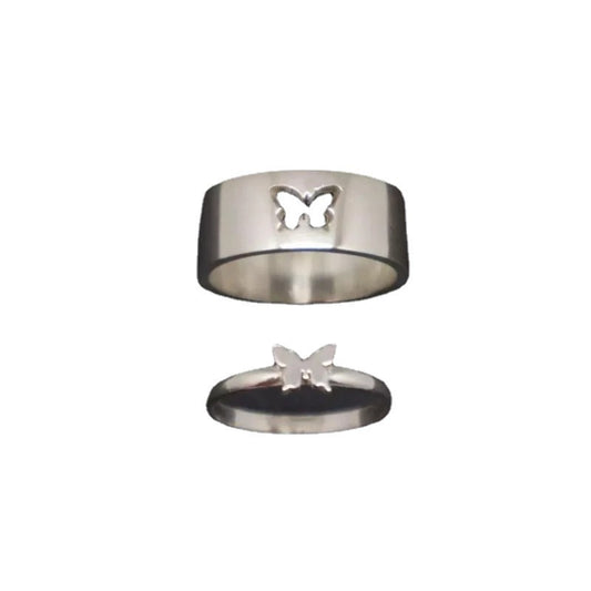 Couple Butterfly Rings Alloy Electroplated Wedding Bands Exquisite Design Gift for Weddings for Forever Gifted