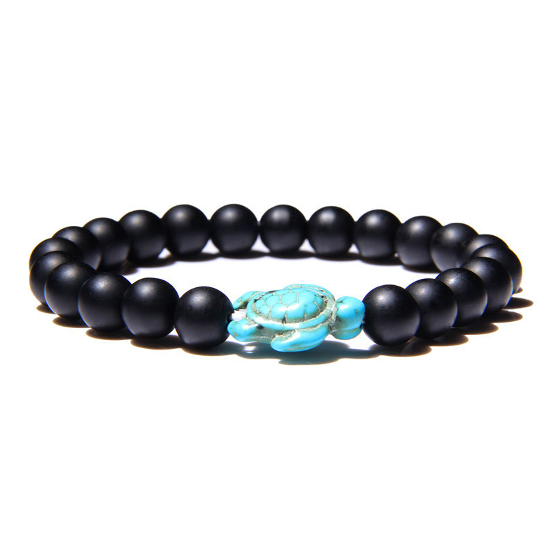 Unisex White Pine Turquoise Volcanic Stone Bracelet Electroplating Tortoise Accessory National Fashion Jewelry