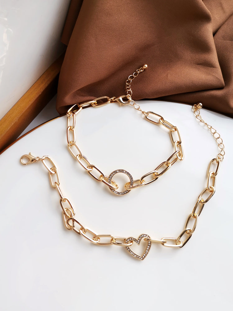 Geometric Round Bracelet Alloy Silver Plated and Gold Plated Minimalist Jewelry For Women Korean Japanese Style