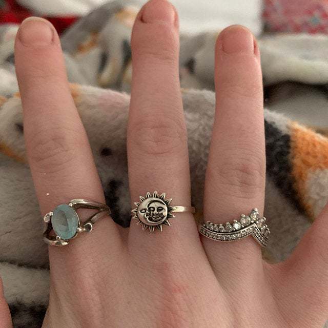 Womens Sunflower Geometric Alloy Earrings Retro Smiley Face Electroplated Silver Tone Jewelry For Everyday Use