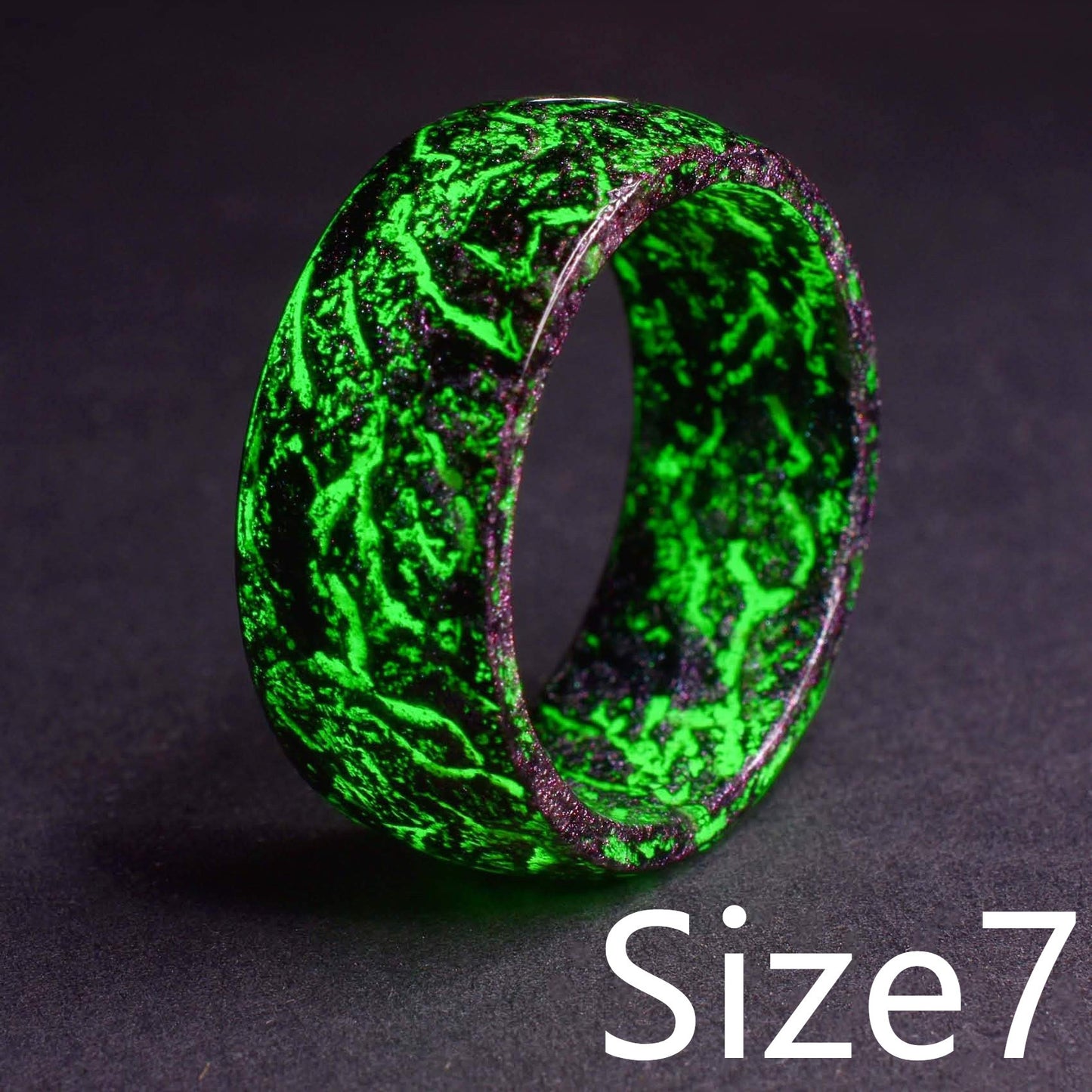 Luminous Resin Ring Glow In The Dark Geometrical Band Unisex Jewelry Accessory For Men Women Fashion Statement