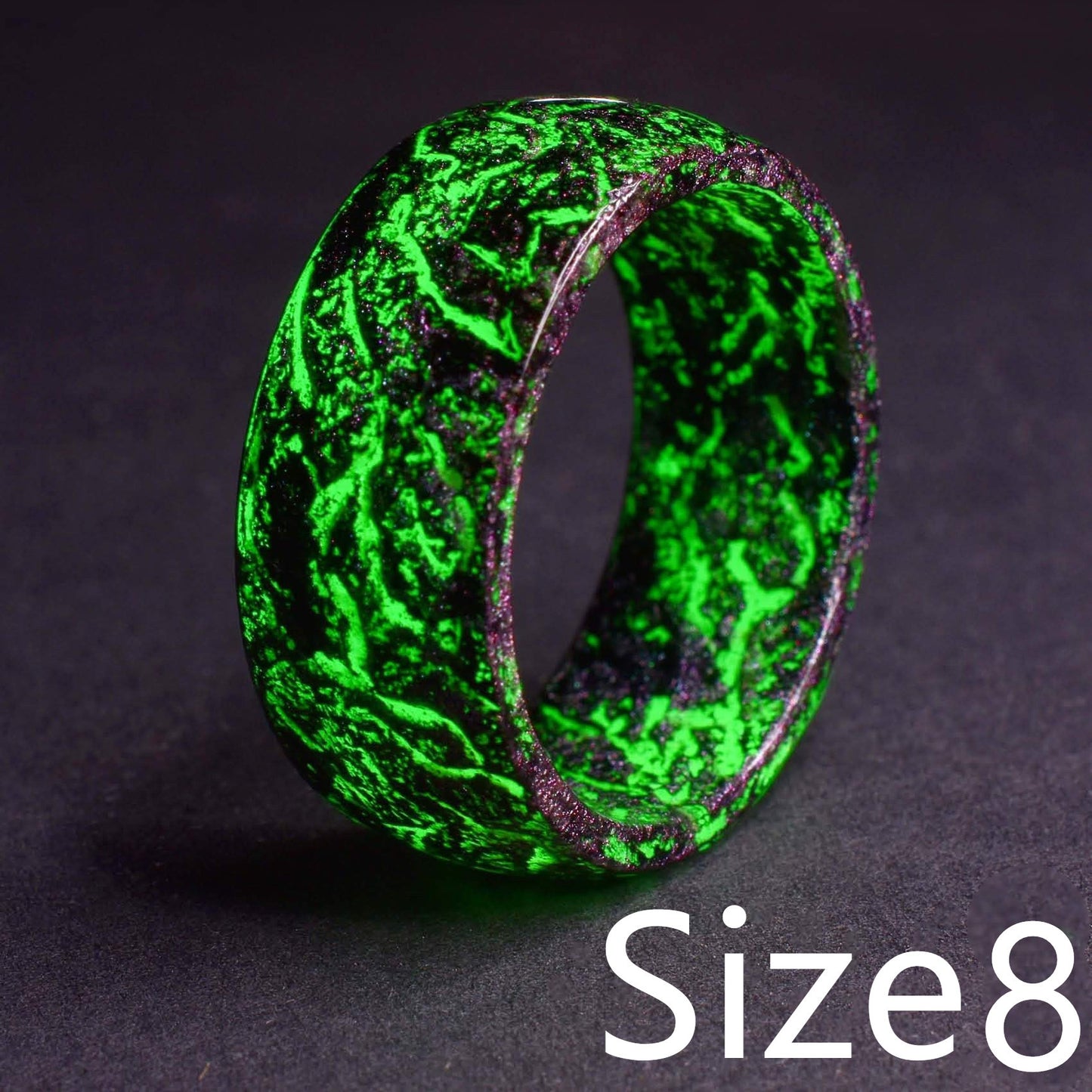 Luminous Resin Ring Glow In The Dark Geometrical Band Unisex Jewelry Accessory For Men Women Fashion Statement