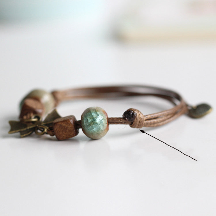 Womens Handmade Ceramic Bracelet National Design Ethnic Inspired Bangle Gifts For Women Stylish Everyday Wears