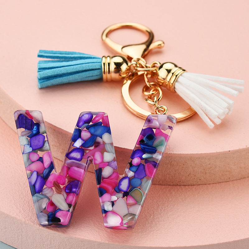 Personalized Acrylic Letter Keychain for Backpack Pendant Versatile Key Ring Car Key Accessory Pendant Initial