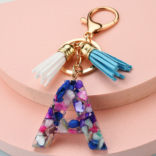 Personalized Acrylic Letter Keychain for Backpack Pendant Versatile Key Ring Car Key Accessory Pendant Initial