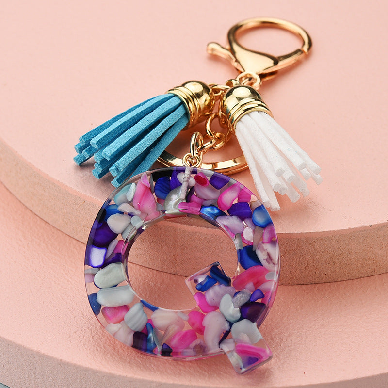 Personalized Acrylic Letter Keychain for Backpack Pendant Versatile Key Ring Car Key Accessory Pendant Initial