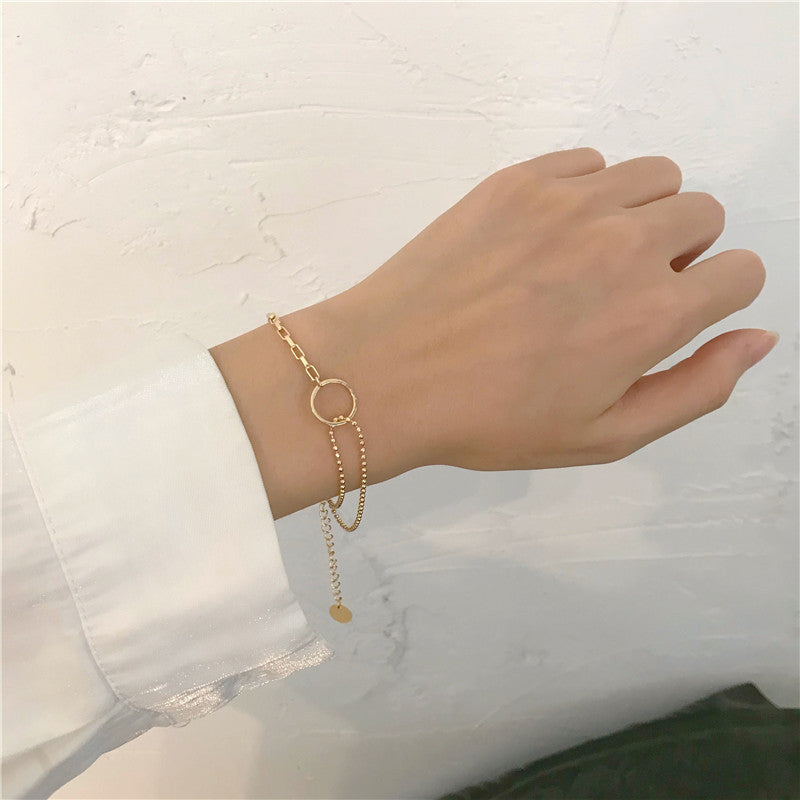 Womens Geometric Ring Bracelet Alloy Korean Style Jewelry