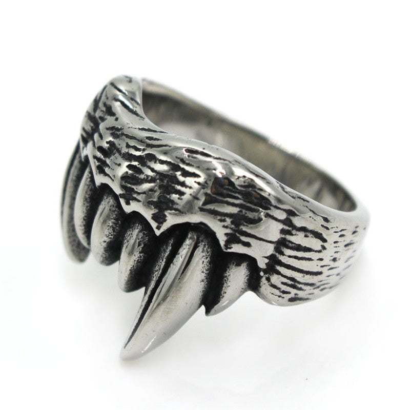 European and American Vintage Men's Titanium Steel Ring Domineering Steel Ring