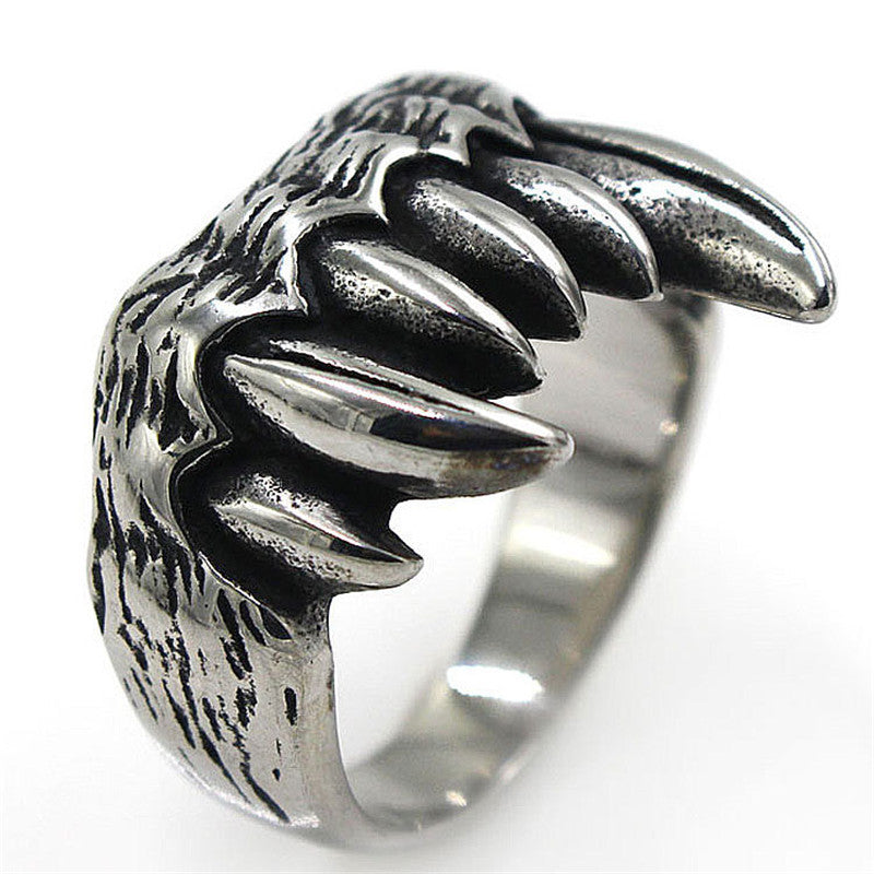 European and American Vintage Men's Titanium Steel Ring Domineering Steel Ring