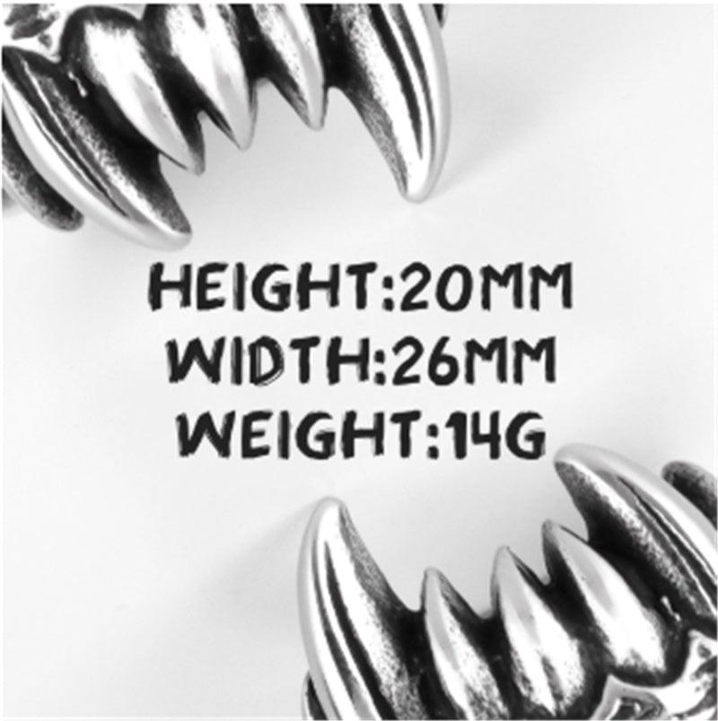 European and American Vintage Men's Titanium Steel Ring Domineering Steel Ring