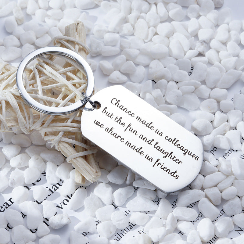 Unisex Military Stainless Steel Keychain Friendship Keepsake Durable Pendant Gift For Men Women Everyday Carry Daily