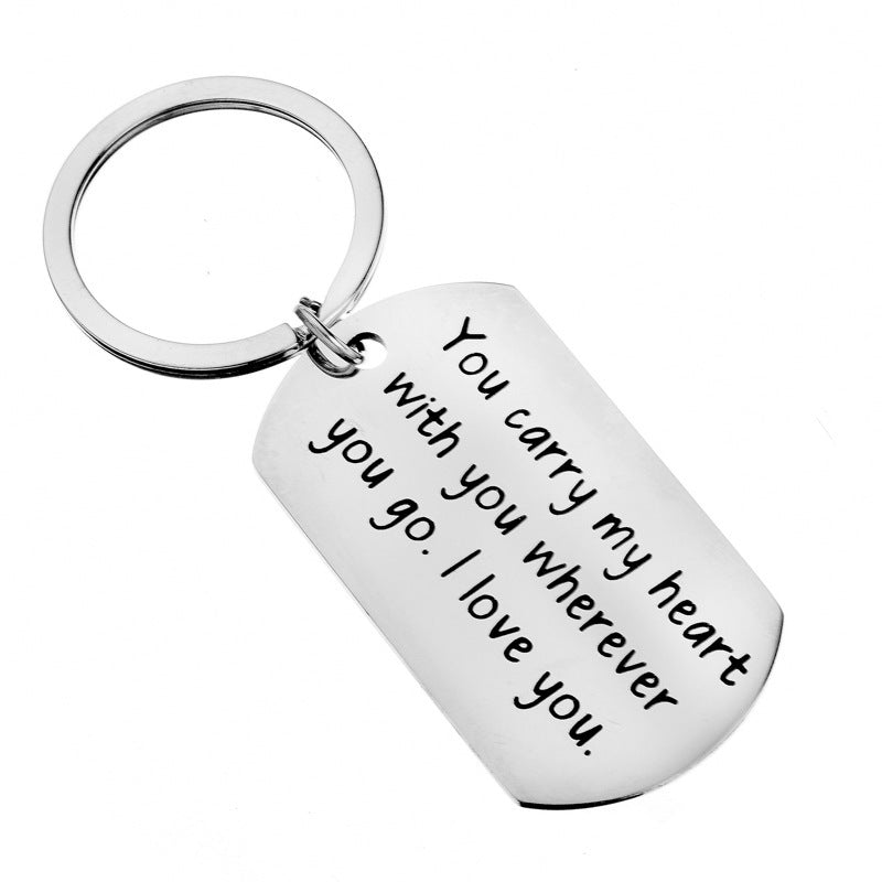 Unisex Military Stainless Steel Keychain Friendship Keepsake Durable Pendant Gift For Men Women Everyday Carry Daily