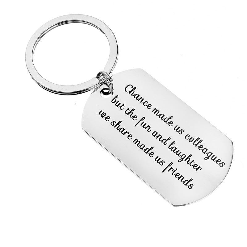Unisex Military Stainless Steel Keychain Friendship Keepsake Durable Pendant Gift For Men Women Everyday Carry Daily