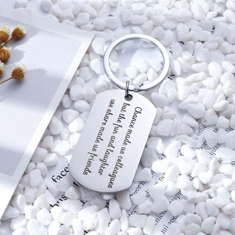 Unisex Military Stainless Steel Keychain Friendship Keepsake Durable Pendant Gift For Men Women Everyday Carry Daily