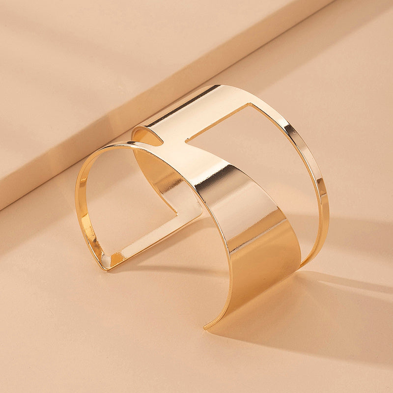 Womens Open Cuff Bangle Bracelet Alloy Silver Plated Gold Plated European American Jewellery Fashion Accessory