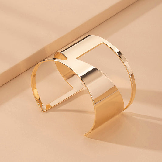 Womens Open Cuff Bangle Bracelet Alloy Silver Plated Gold Plated European American Jewellery Fashion Accessory