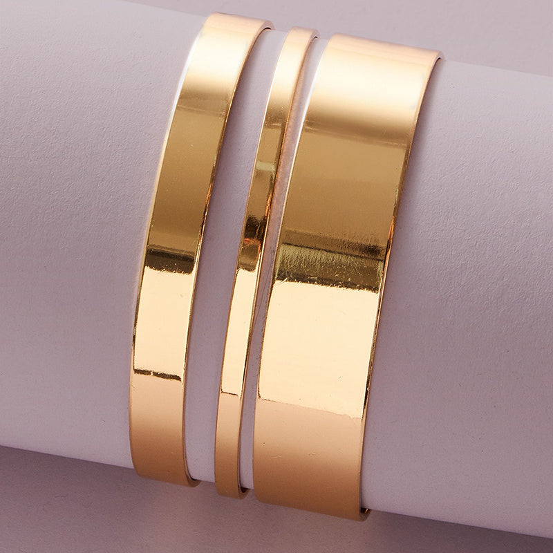 Womens Open Cuff Bangle Bracelet Alloy Silver Plated Gold Plated European American Jewellery Fashion Accessory