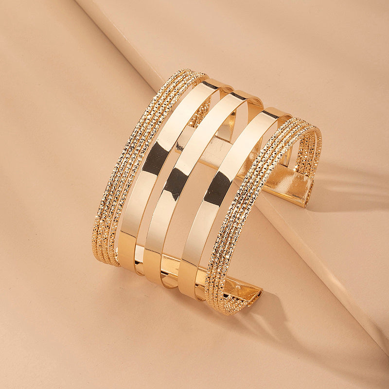 Womens Open Cuff Bangle Bracelet Alloy Silver Plated Gold Plated European American Jewellery Fashion Accessory