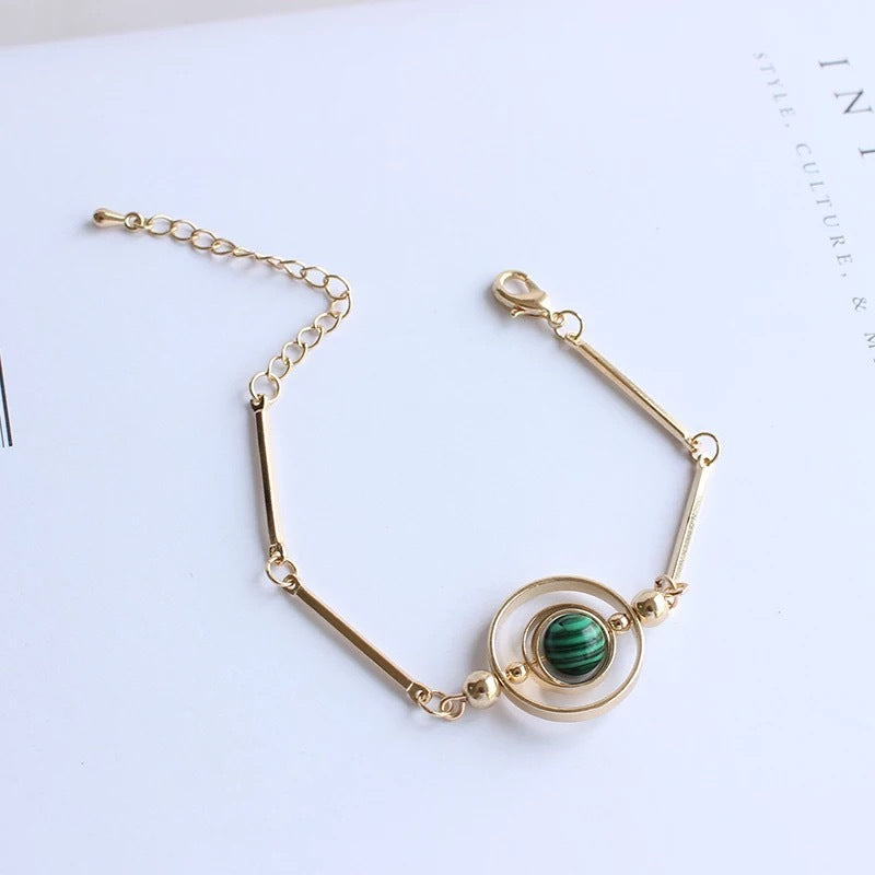 Peacock Stone Bracelet Natural Gemstone Gift For Her Fashion Jewelry For Girlfriend Gift For Her Perfect Gifts