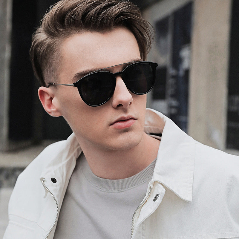 Polarized Round Sunglasses Unisex UV Protection Metal Frames