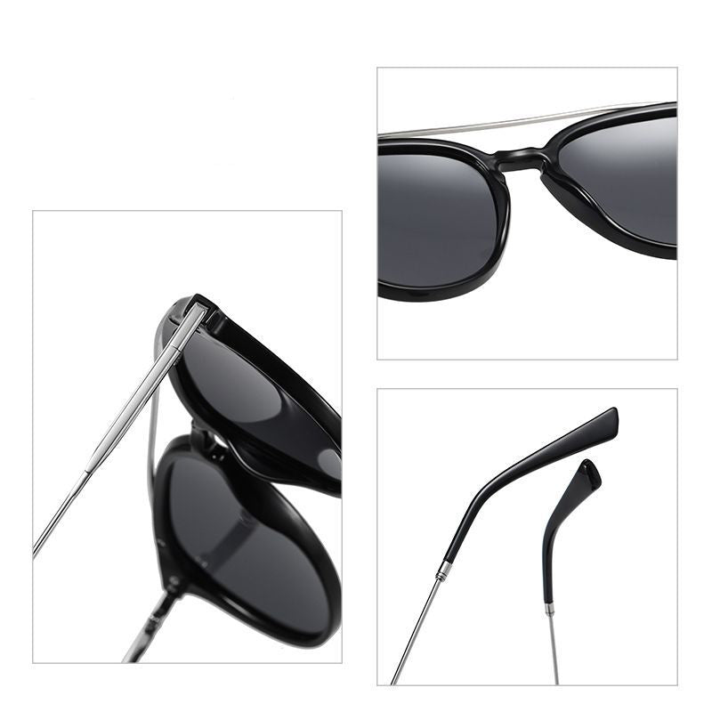 Polarized Round Sunglasses Unisex UV Protection Metal Frames