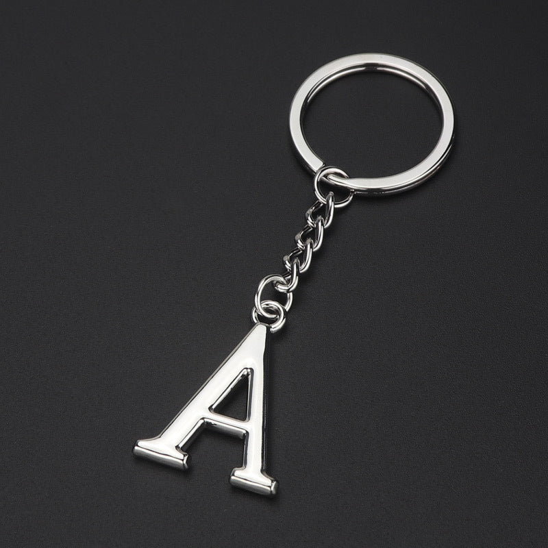 Personalized Initial Letter Keychain High Quality Zinc Alloy Keychain Multi Layer Electroplating Polished Alloy