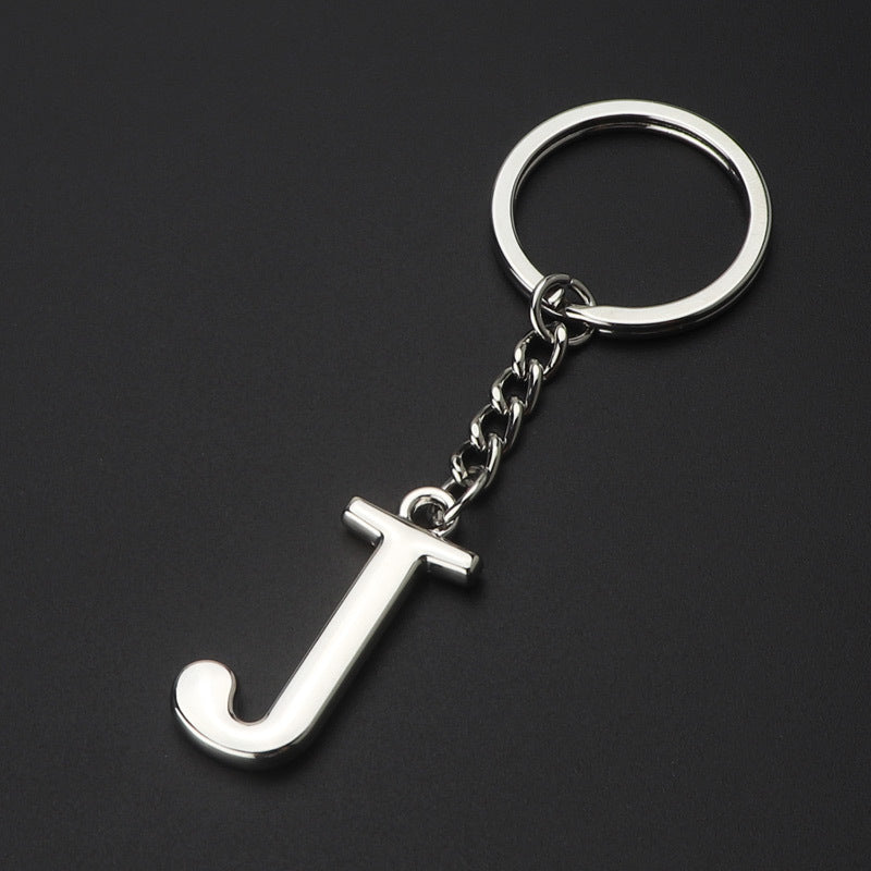 Personalized Initial Letter Keychain High Quality Zinc Alloy Keychain Multi Layer Electroplating Polished Alloy