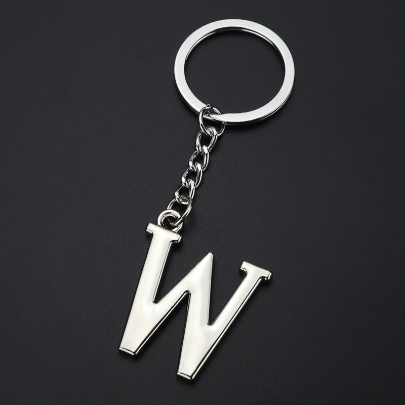 Personalized Initial Letter Keychain High Quality Zinc Alloy Keychain Multi Layer Electroplating Polished Alloy