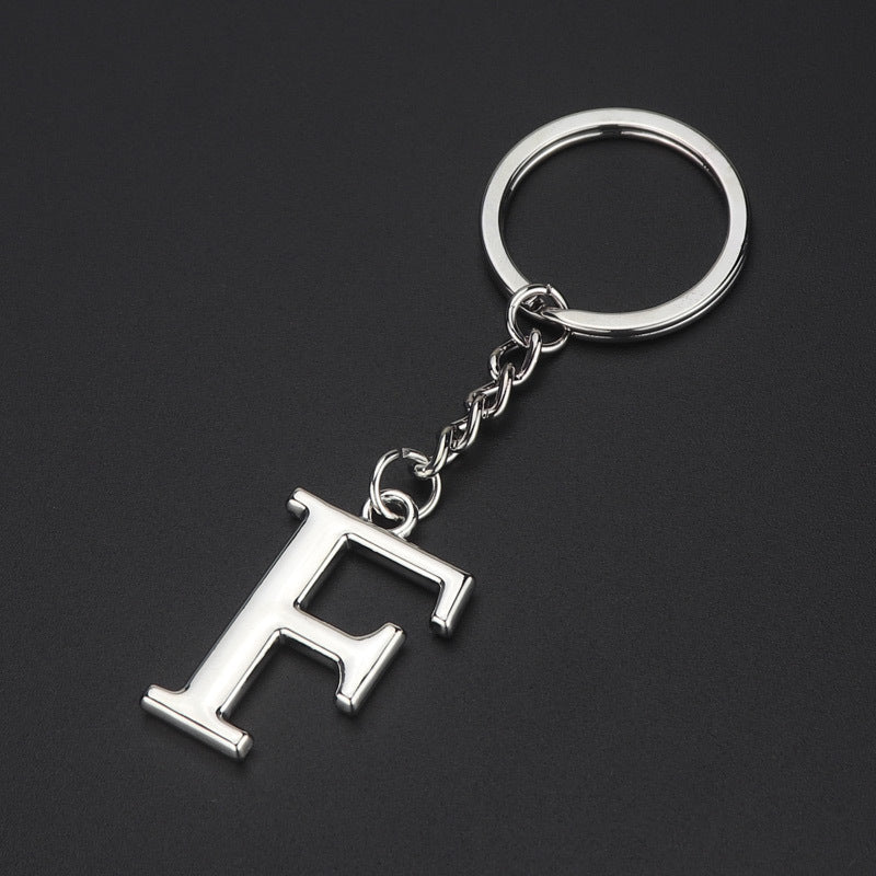Personalized Initial Letter Keychain High Quality Zinc Alloy Keychain Multi Layer Electroplating Polished Alloy