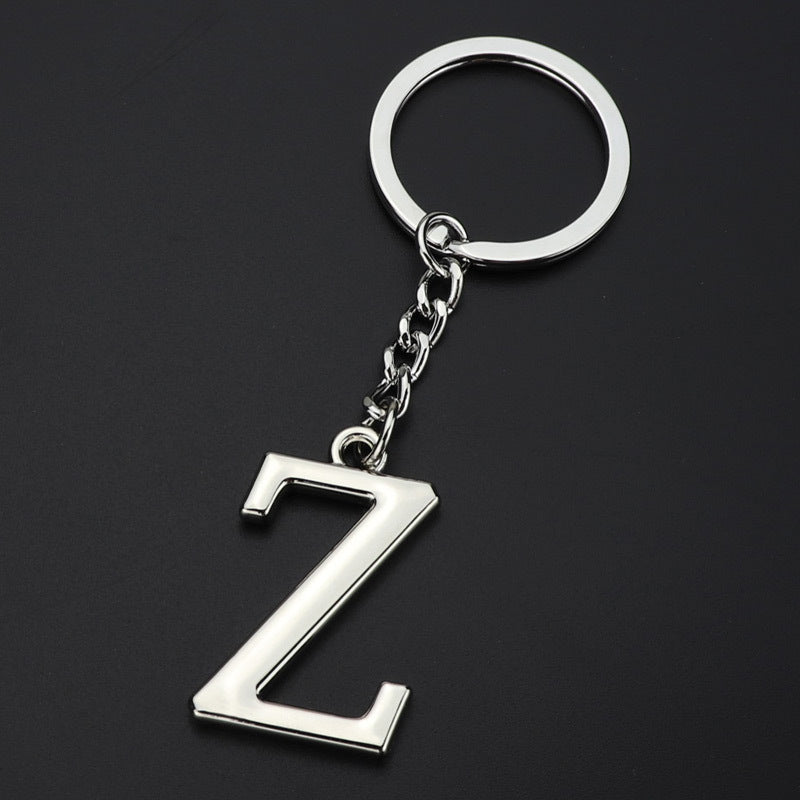 Personalized Initial Letter Keychain High Quality Zinc Alloy Keychain Multi Layer Electroplating Polished Alloy