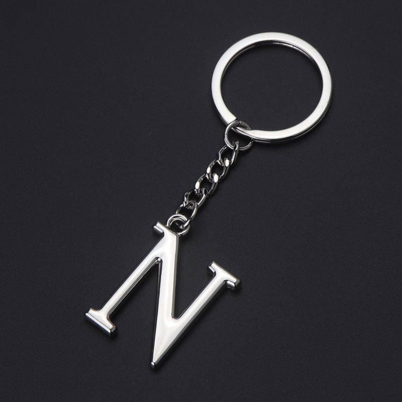 Personalized Initial Letter Keychain High Quality Zinc Alloy Keychain Multi Layer Electroplating Polished Alloy