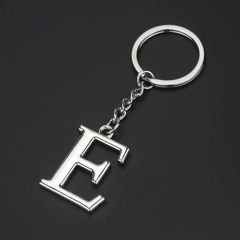 Personalized Initial Letter Keychain High Quality Zinc Alloy Keychain Multi Layer Electroplating Polished Alloy