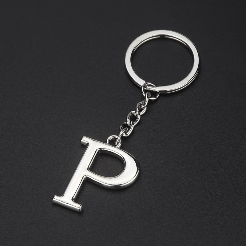 Personalized Initial Letter Keychain High Quality Zinc Alloy Keychain Multi Layer Electroplating Polished Alloy