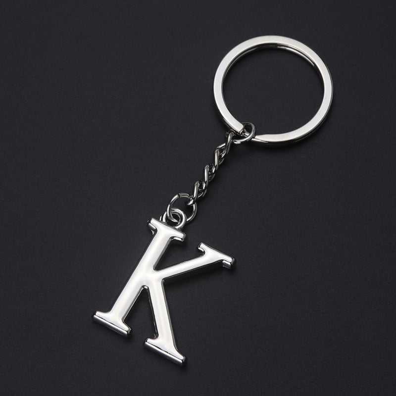 Personalized Initial Letter Keychain High Quality Zinc Alloy Keychain Multi Layer Electroplating Polished Alloy