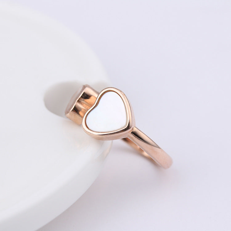 Women 18K Gold Plated Double Peach Heart Ring Elegant Fashion Jewelry For Anniversary Gift Durable For Her Day
