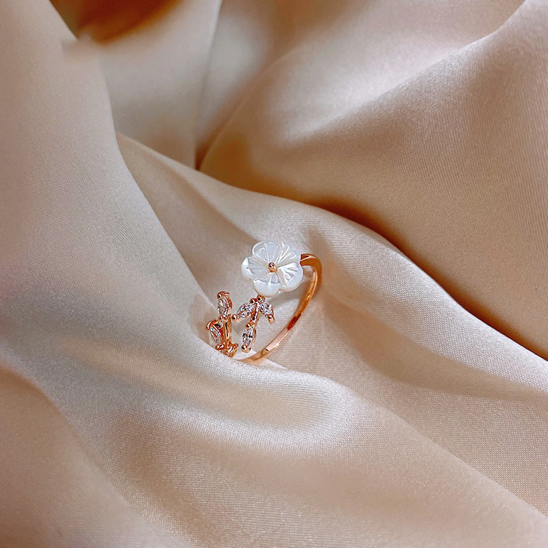 Womens Exquisite Alloy Open Ring With Gemstone Inlaid Sterling Silver Gold Plated Jewelry Fashion Ring Jewelry