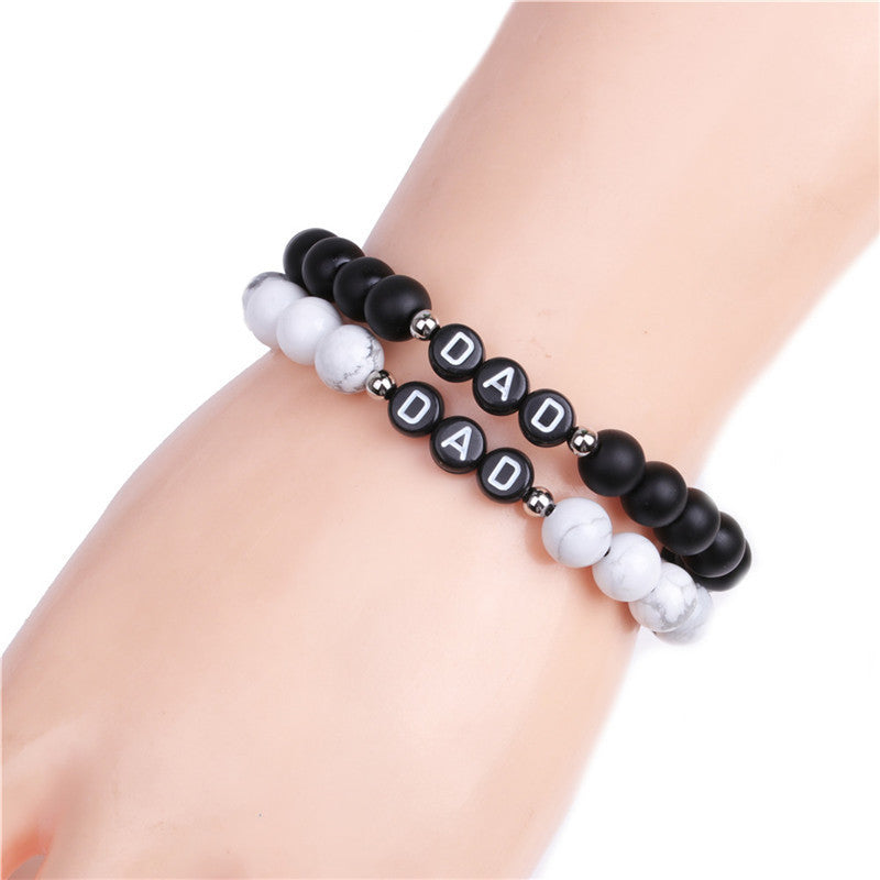 Gold Plated Couple Bracelet With Artificial Gems Fashion Letter Perfect Gift For Anniversary Celebrations Gift