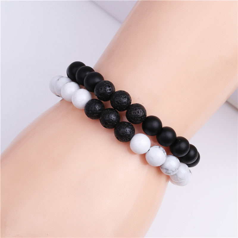 Gold Plated Couple Bracelet With Artificial Gems Fashion Letter Perfect Gift For Anniversary Celebrations Gift