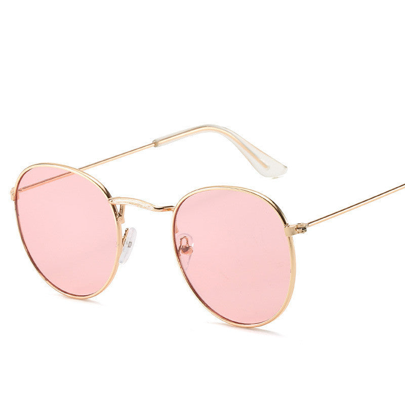 Retro Oval Sunglasses Small Frame Metal Sun Glasses With UV400 Protection Fashion Eyewear For Beach For Travel