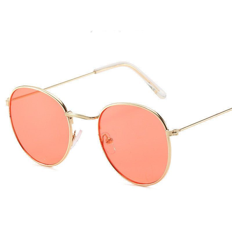 Retro Oval Sunglasses Small Frame Metal Sun Glasses With UV400 Protection Fashion Eyewear For Beach For Travel