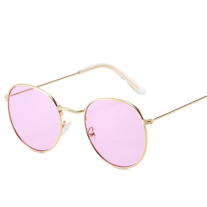 Retro Oval Sunglasses Small Frame Metal Sun Glasses With UV400 Protection Fashion Eyewear For Beach For Travel