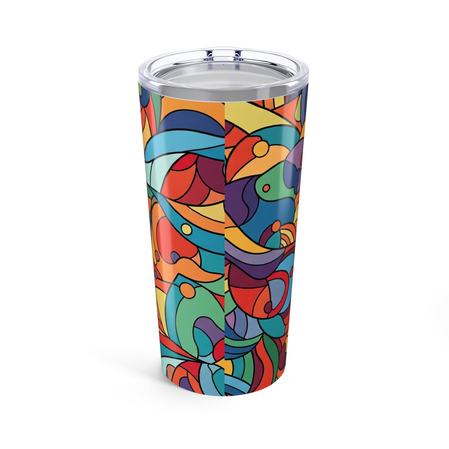 20 Oz Stainless Steel Travel Tumbler With Double Wall Vacuum Insulation Spill Resistant And Printed Design For