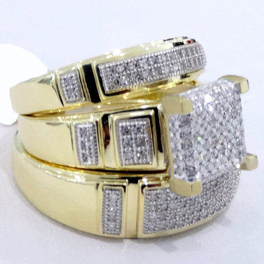 Gold Tone Alloy Diamond Ring For Women Men Size 5 To 12 Jewelry Gift Elegant Design With Delicate Sparkle Glow