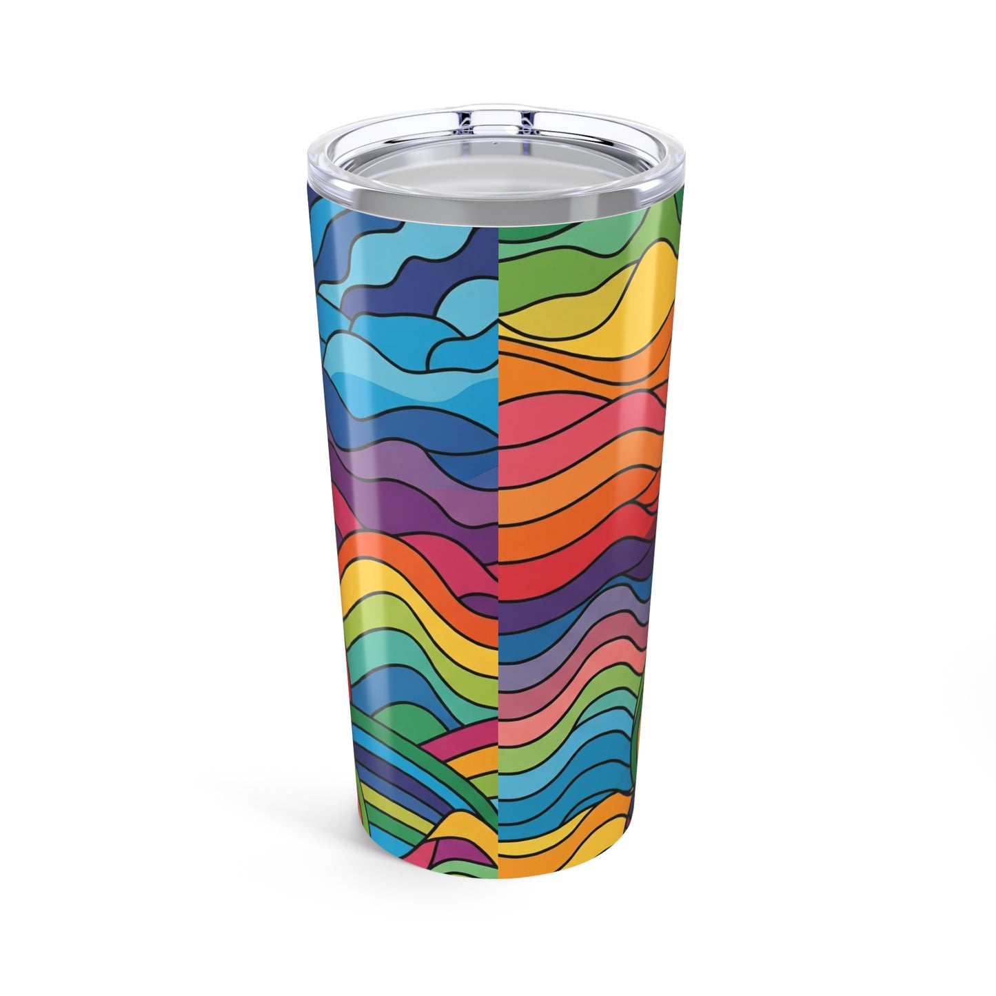 20oz Stainless Steel Tumbler Vacuum Insulated Spill Resistant Lid Keeps Drinks Hot or Cold with Printed Design