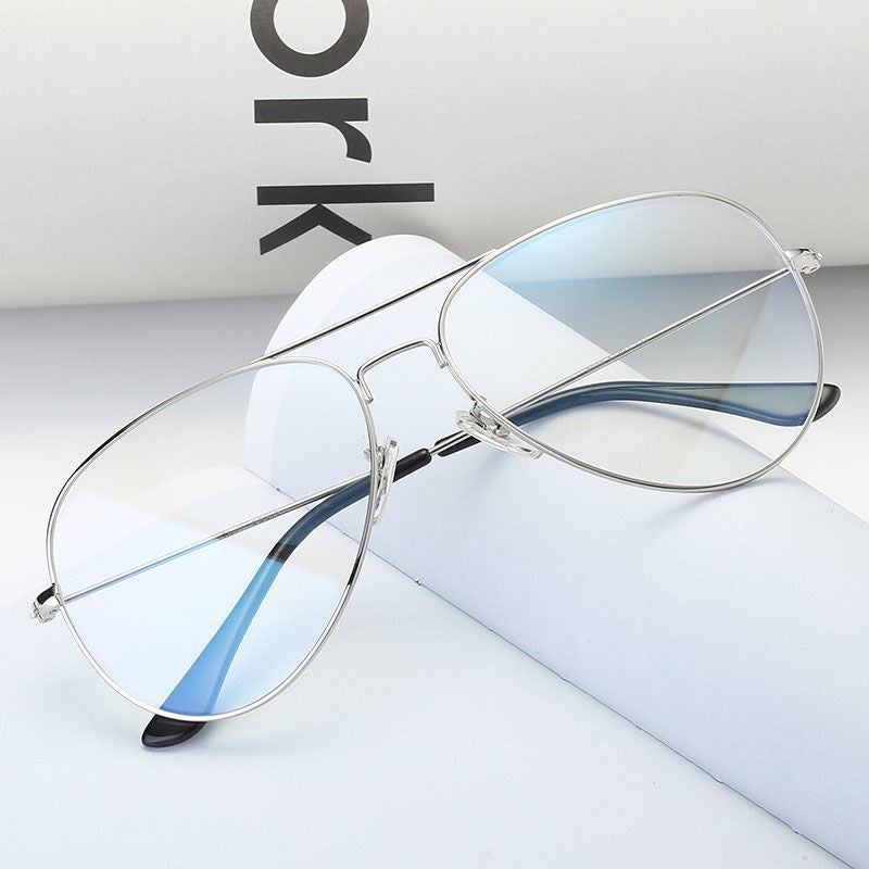 Blue Light Blocking Glasses For Screen Time And Eye Strain Relief Radiation Protection With Flat Mirror PC Lens