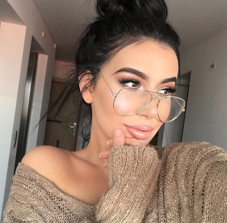 Blue Light Blocking Glasses For Screen Time And Eye Strain Relief Radiation Protection With Flat Mirror PC Lens