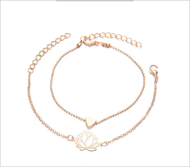 Womens Bracelet Set Four Piece Geometric Leaf Lotus Design Fashion Jewellery Individually Packed Bracelet Sets