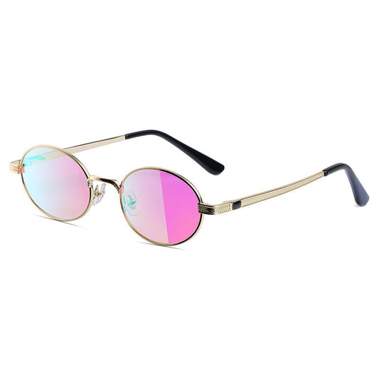 Unisex Round Polarized Sunglasses UV400 Metal Frame Retro Style With Colorful Lenses Fashion Eyewear All Day Wear
