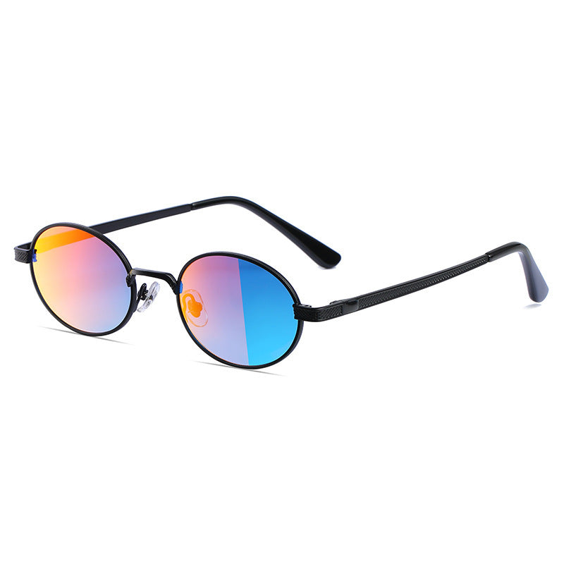 Unisex Round Polarized Sunglasses UV400 Metal Frame Retro Style With Colorful Lenses Fashion Eyewear All Day Wear